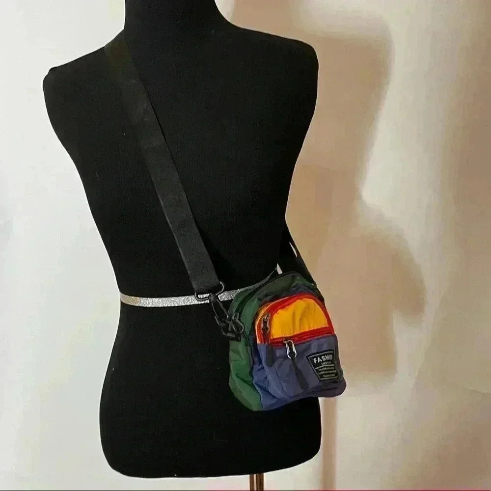 Unisex multi color shoulder bag
